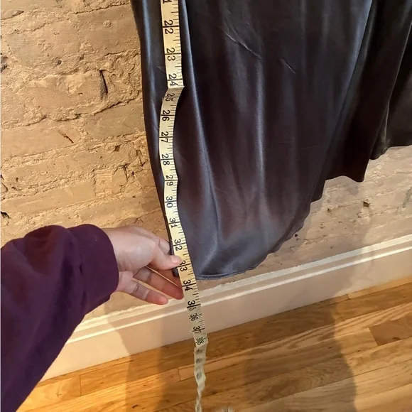 Johnny Was Gray Satin Long Skirt - Picture 4 of 4